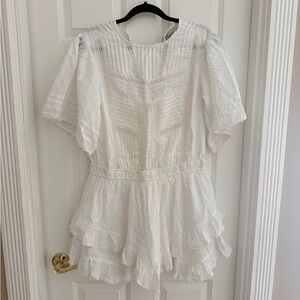 Abercrombie & Fitch White Lace Pintuck Sundress